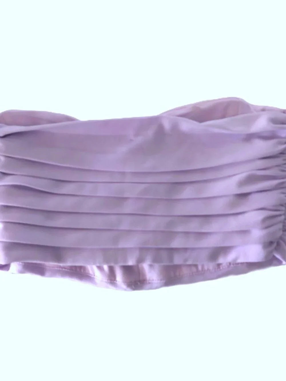 ZARA Sz M Lilac Pleated Bustier Corset Bralette Dressy Structured Sleeveless Top - Picture 3 of 4